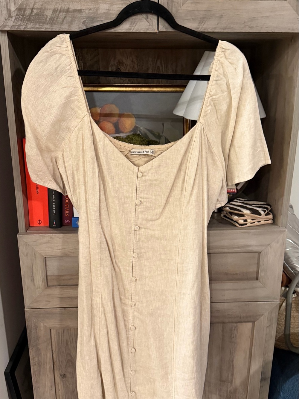 Abercrombie & Fitch Cream Button-Front Dress